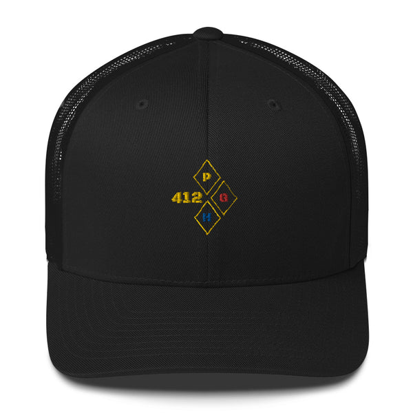 412PGH diamond Trucker Cap