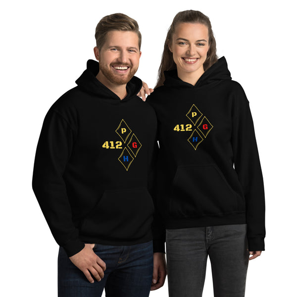 Represent the Burgh with The 412PGH Steelcity Diamond Unisex Hoodie