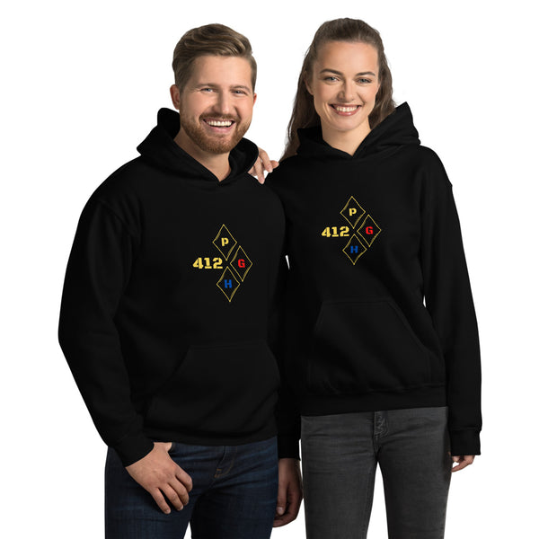 Represent the Burgh with The 412PGH Steelcity Diamond Unisex Hoodie