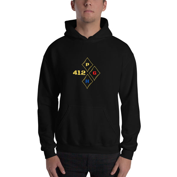 Represent the Burgh with The 412PGH Steelcity Diamond Unisex Hoodie