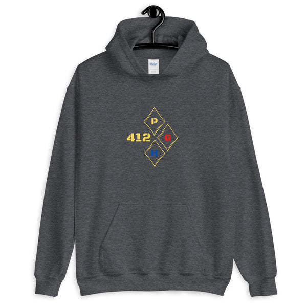 Represent the Burgh with The 412PGH Steelcity Diamond Unisex Hoodie