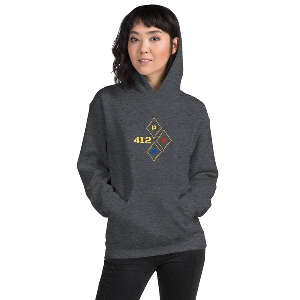 Represent the Burgh with The 412PGH Steelcity Diamond Unisex Hoodie