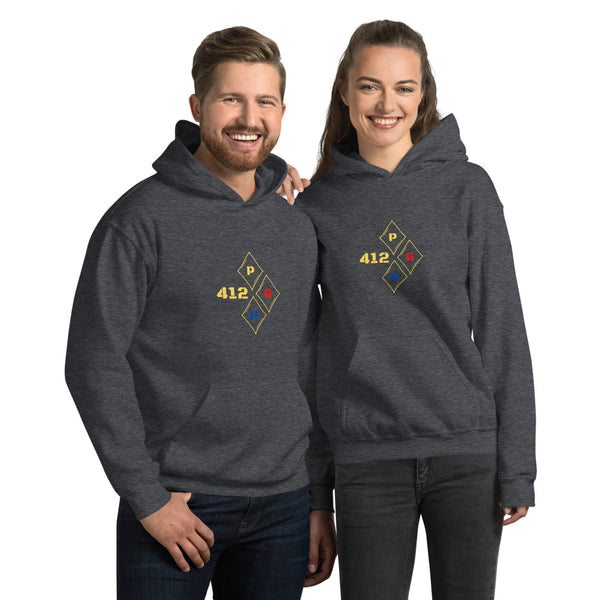 Represent the Burgh with The 412PGH Steelcity Diamond Unisex Hoodie