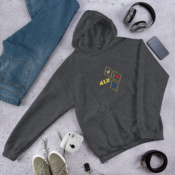 Represent the Burgh with The 412PGH Steelcity Diamond Unisex Hoodie