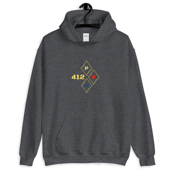 Represent the Burgh with The 412PGH Steelcity Diamond Unisex Hoodie