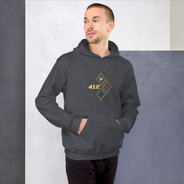 Represent the Burgh with The 412PGH Steelcity Diamond Unisex Hoodie