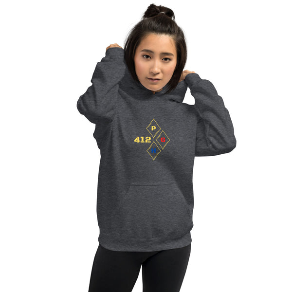 Represent the Burgh with The 412PGH Steelcity Diamond Unisex Hoodie
