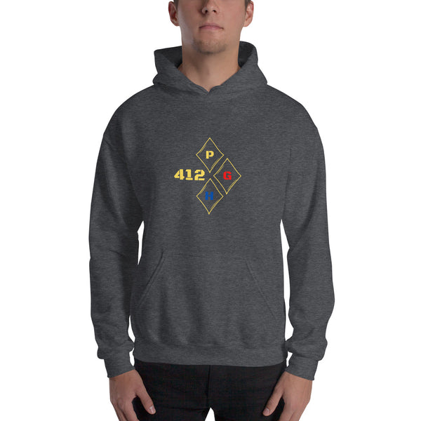 Represent the Burgh with The 412PGH Steelcity Diamond Unisex Hoodie