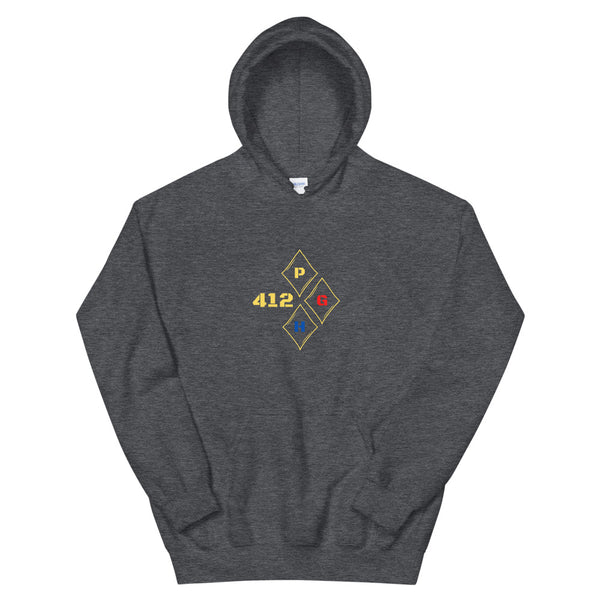 Represent the Burgh with The 412PGH Steelcity Diamond Unisex Hoodie