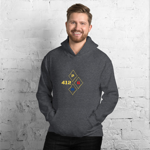 Represent the Burgh with The 412PGH Steelcity Diamond Unisex Hoodie