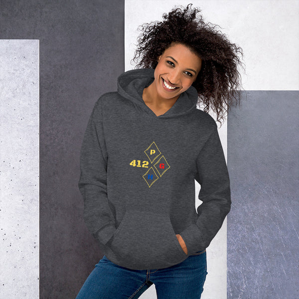 Represent the Burgh with The 412PGH Steelcity Diamond Unisex Hoodie
