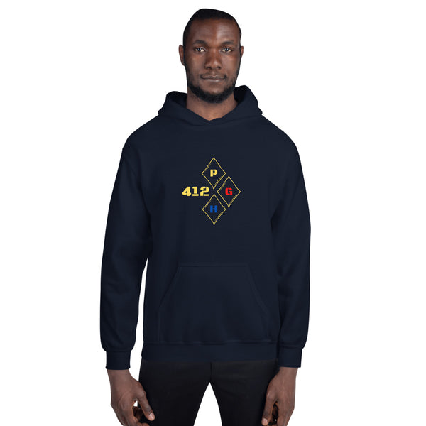 Represent the Burgh with The 412PGH Steelcity Diamond Unisex Hoodie