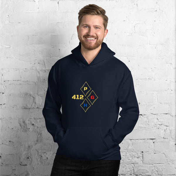 Represent the Burgh with The 412PGH Steelcity Diamond Unisex Hoodie