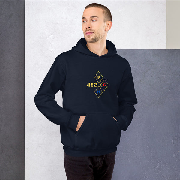 Represent the Burgh with The 412PGH Steelcity Diamond Unisex Hoodie