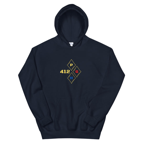 Represent the Burgh with The 412PGH Steelcity Diamond Unisex Hoodie