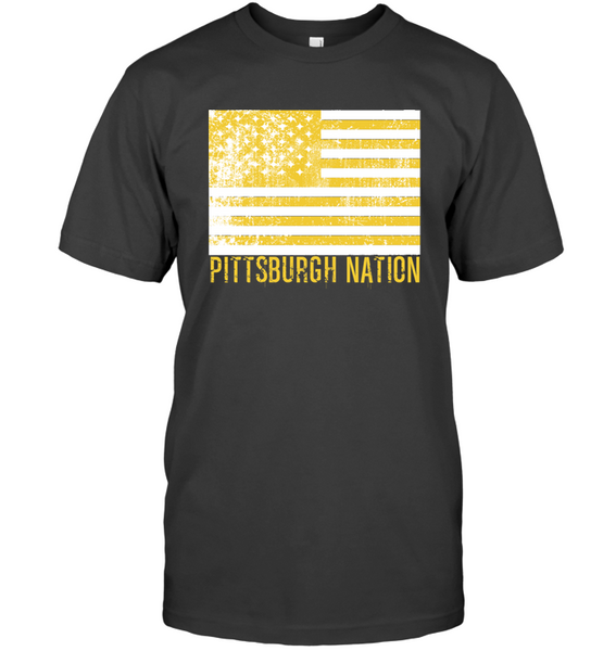Pittsburgh Nation yellow Flag tee