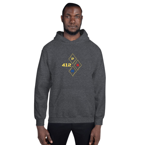 Represent the Burgh with The 412PGH Steelcity Diamond Unisex Hoodie