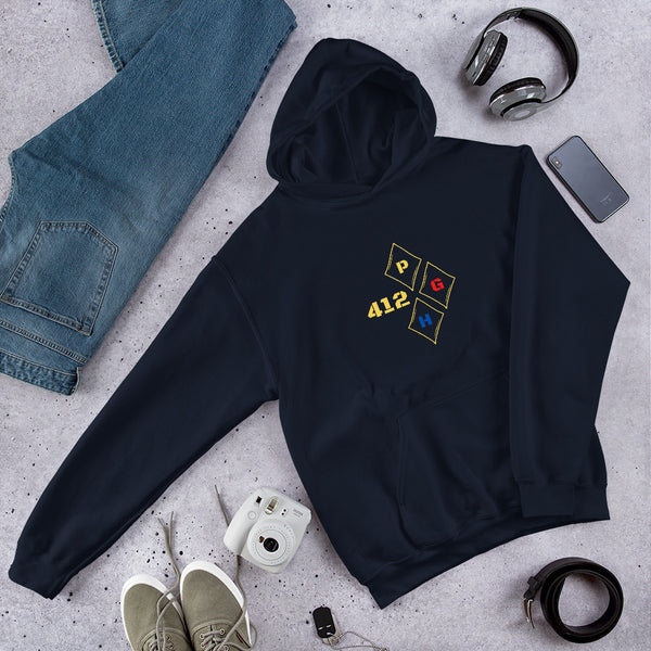 Represent the Burgh with The 412PGH Steelcity Diamond Unisex Hoodie